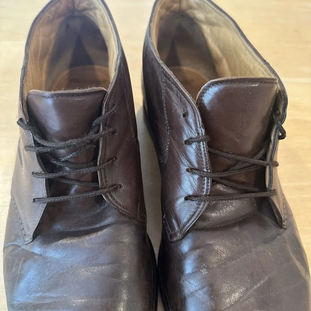 VINTAGE BALLY SHEFFIELD HIGH TOP MEN'S SHOE - BROWN size 11M